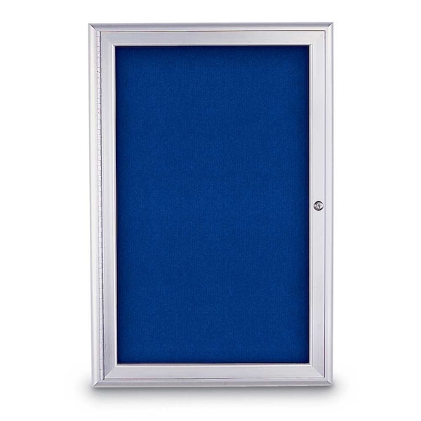 Sliding Door Indoor Enclosed Corkboard, 9
